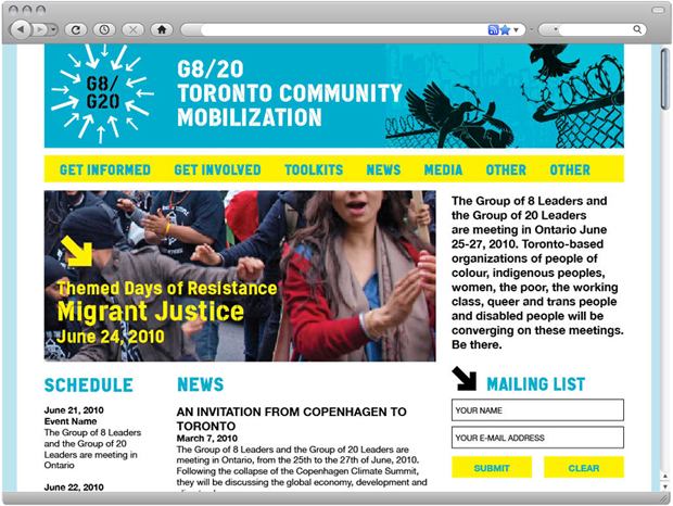 Toronto Community Mobilization Network — Website